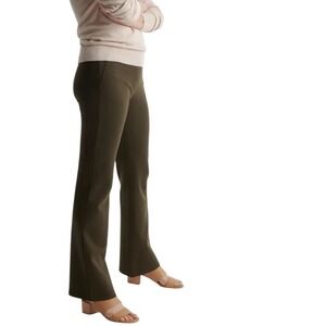 Quince Ultra-Stretch Ponte Bootcut Pant Womens MP 28 Olive Green DKBIZ01 NEW